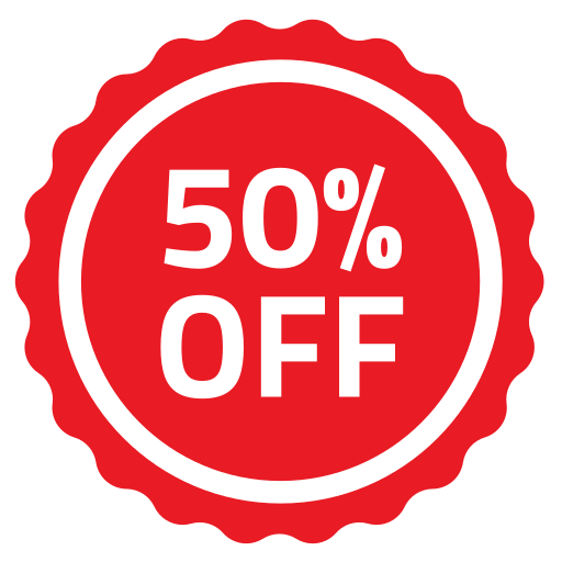 50% off sticker